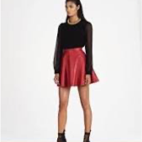 Lovers & Friends Leather Skater skirt - Picture 3 of 3